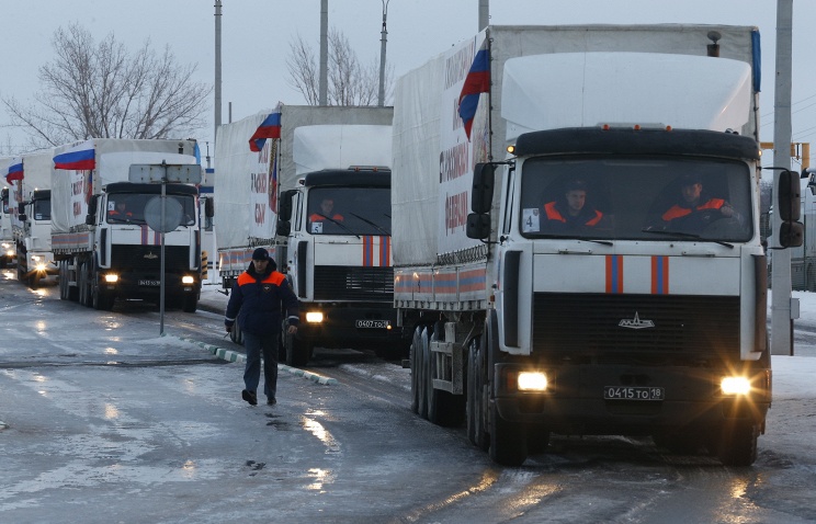 Россия намерена 8 февраля отправить на Донбасс 13-й гумконвой
