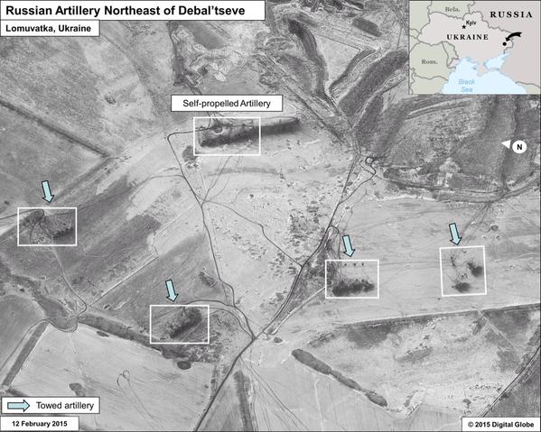 Пайетт показал спутниковые снимки, как доказательство присутствия российских танков в Дебальцево