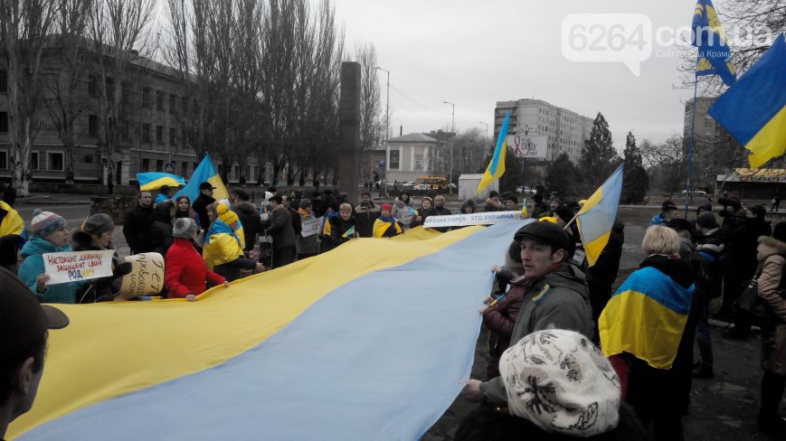 В Краматорске одновременно проходят митинги за и против мобилизации