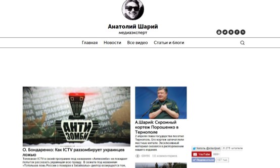 Сайт Шарий.нет вошел в десятку самых цитируемых русскоязычных блогов
