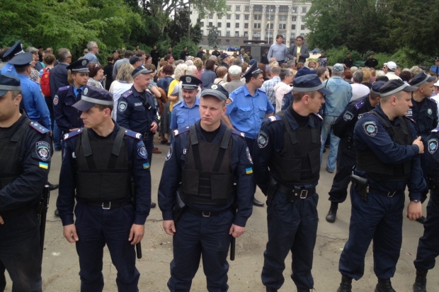 В Одессе милиция предотвратила конфликт между активистами Куликова поля и Евромайдана