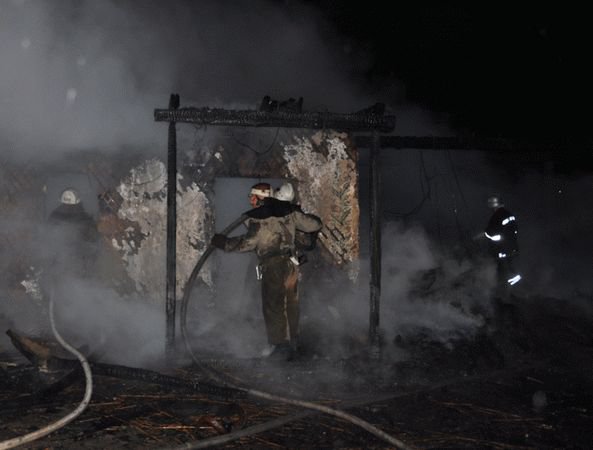 Из-за удара молнии загорелся исторический комплекс «Запорожская Сечь» (фото)