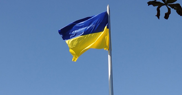 В Краматорске сожгли украинские флаги