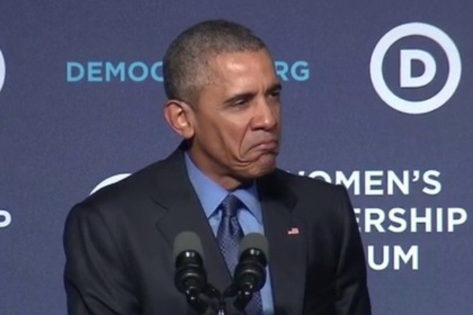 Обама изобразил гримасу Угрюмого кота