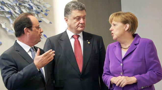 Порошенко проведет переговоры с Меркель и Олландом