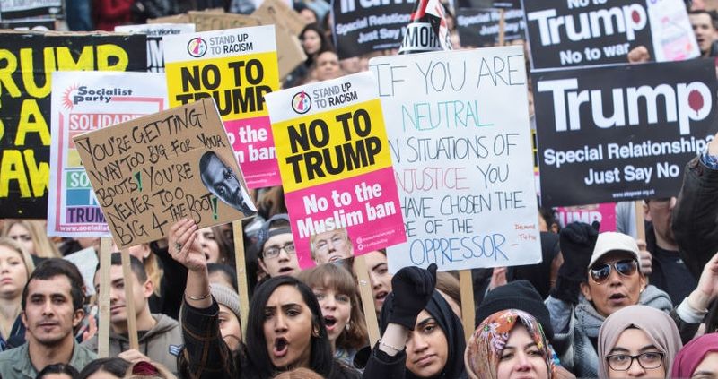 В Лондоне митинговали против приезда Трампа