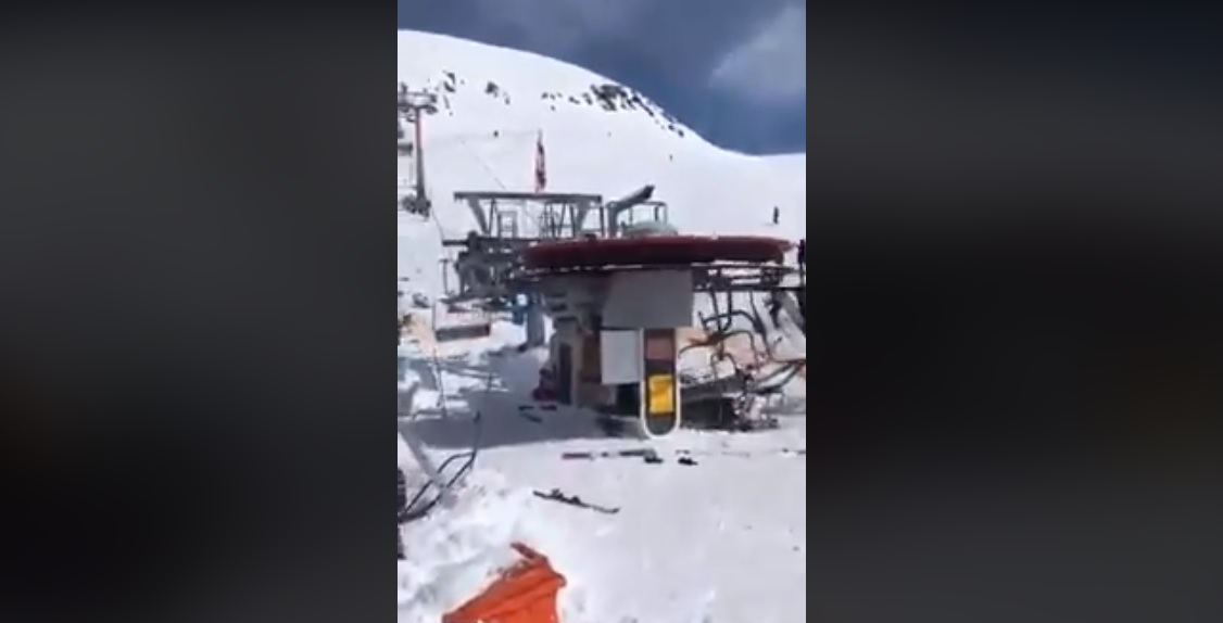 Видео: На курорте в Грузии сломался подъемник, есть пострадавшие