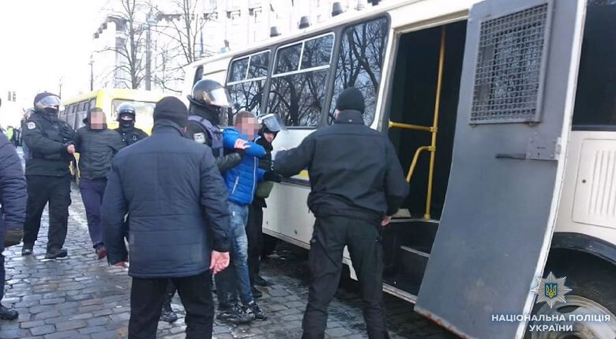 Полиция задержала семерых участников акции у Кабмина