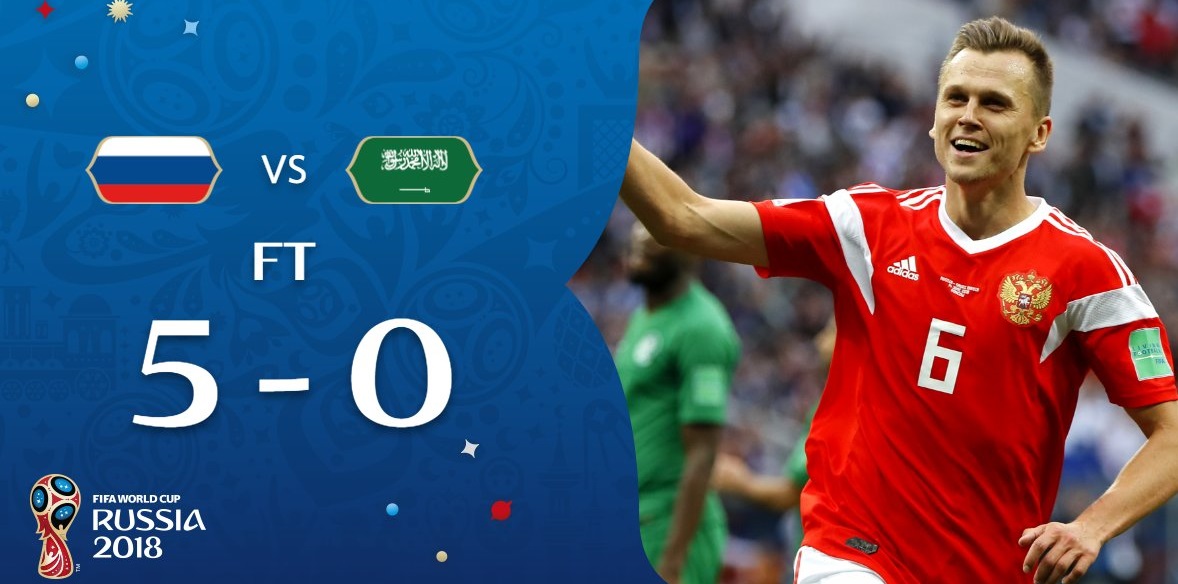 Россия выиграла у Саудовской Аравии в первом матче ЧМ-2018