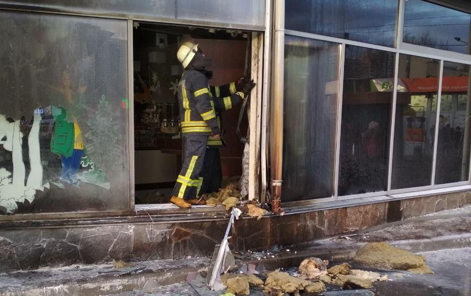 В Киеве горел магазин Roshen