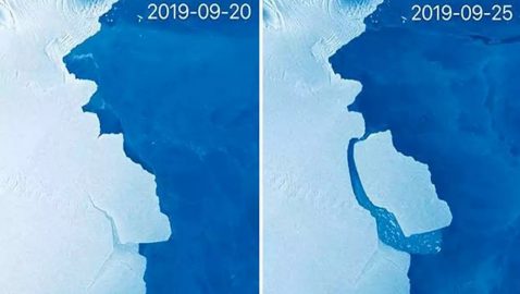 В Антарктиде откололся айсберг весом 315 млрд тонн