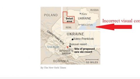 The New York Times опубликовало карту Украины без Крыма