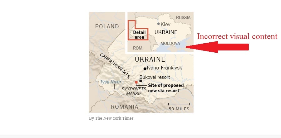 The New York Times опубликовало карту Украины без Крыма