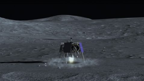 КБ «Южное» представило в Дубае макет лунного посадочного аппарата