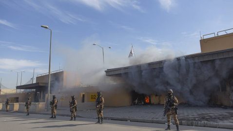 В Багдаде посольство США обстреляли ракетами