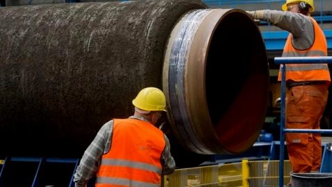 Газпром начал демонтаж трубы для транзита газа через Украину