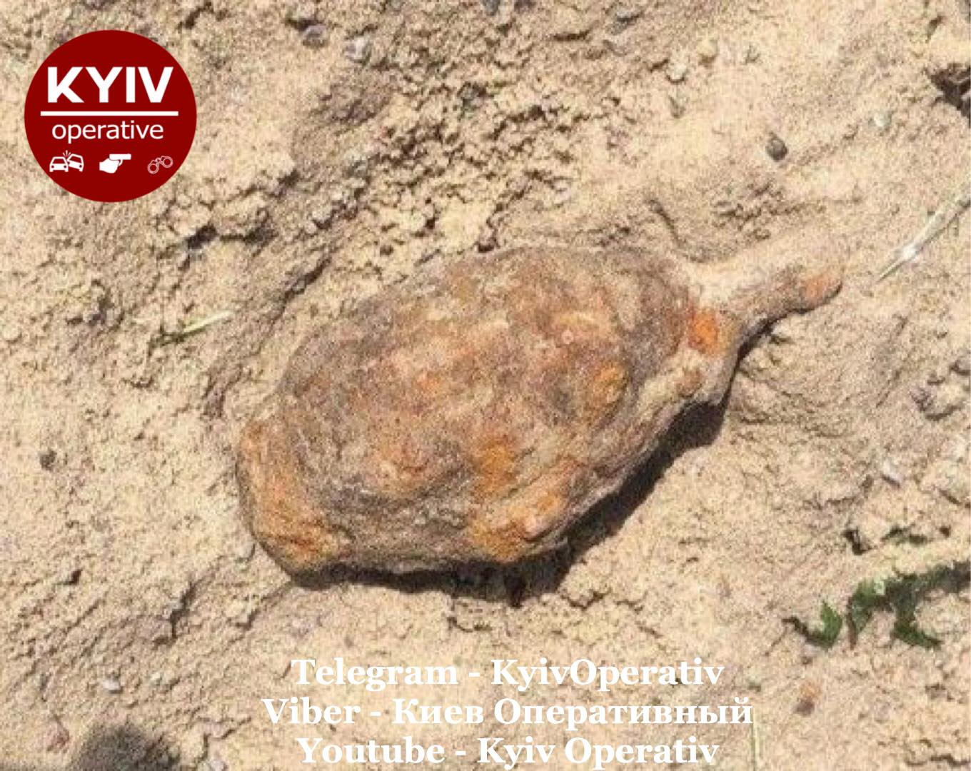 В Киеве нашли гранату в детской песочнице