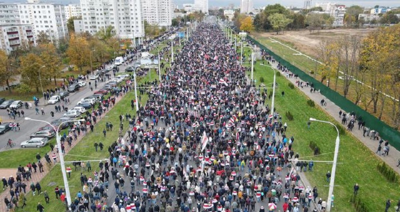 протесты в Минске