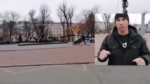 «Украинцы — сила, ж*дам — могила»: в Киеве антисемит повалил ханукальный подсвечник (видео)