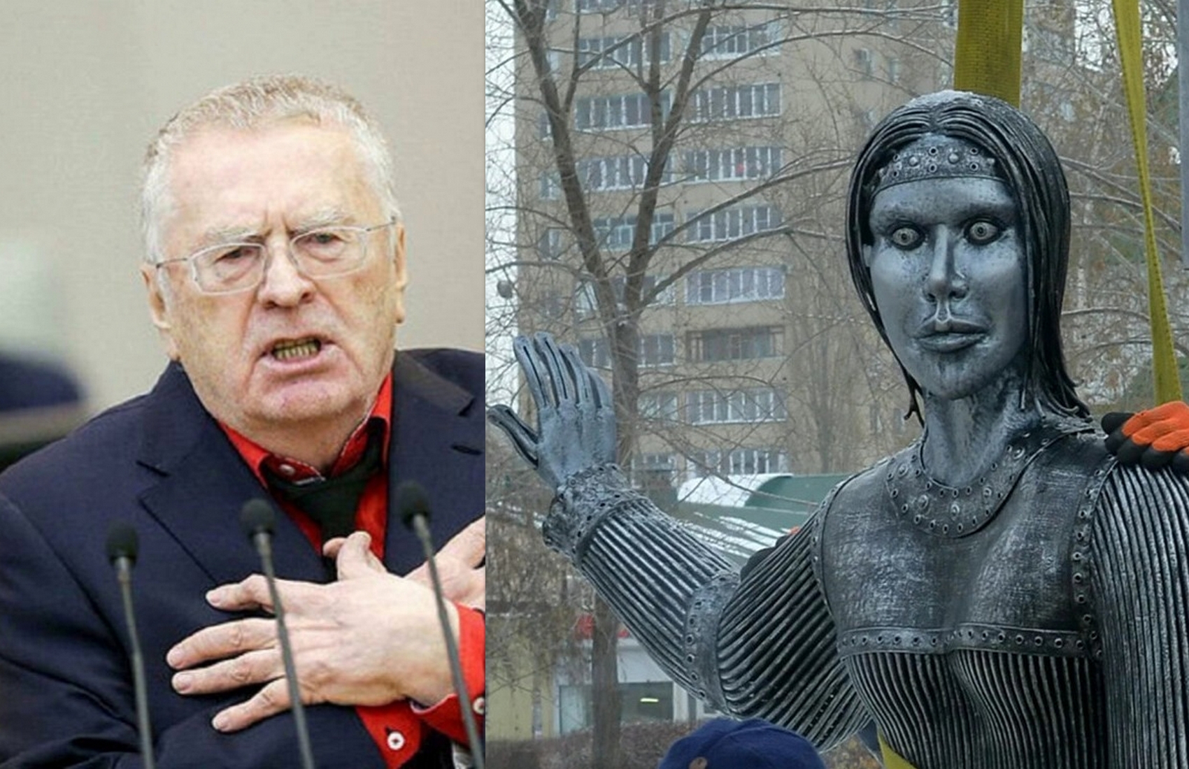 Жириновський повісив на вході в кабінет фото пам’ятника Оленці