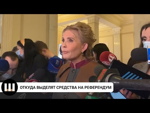 Тимошенко сказала, откуда будут выделять средства на референдум