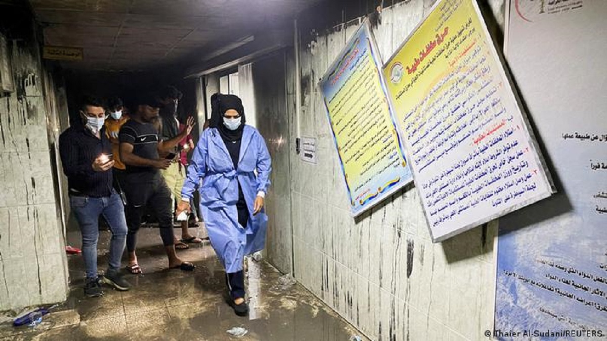 В Багдаде загорелась ковидная больница