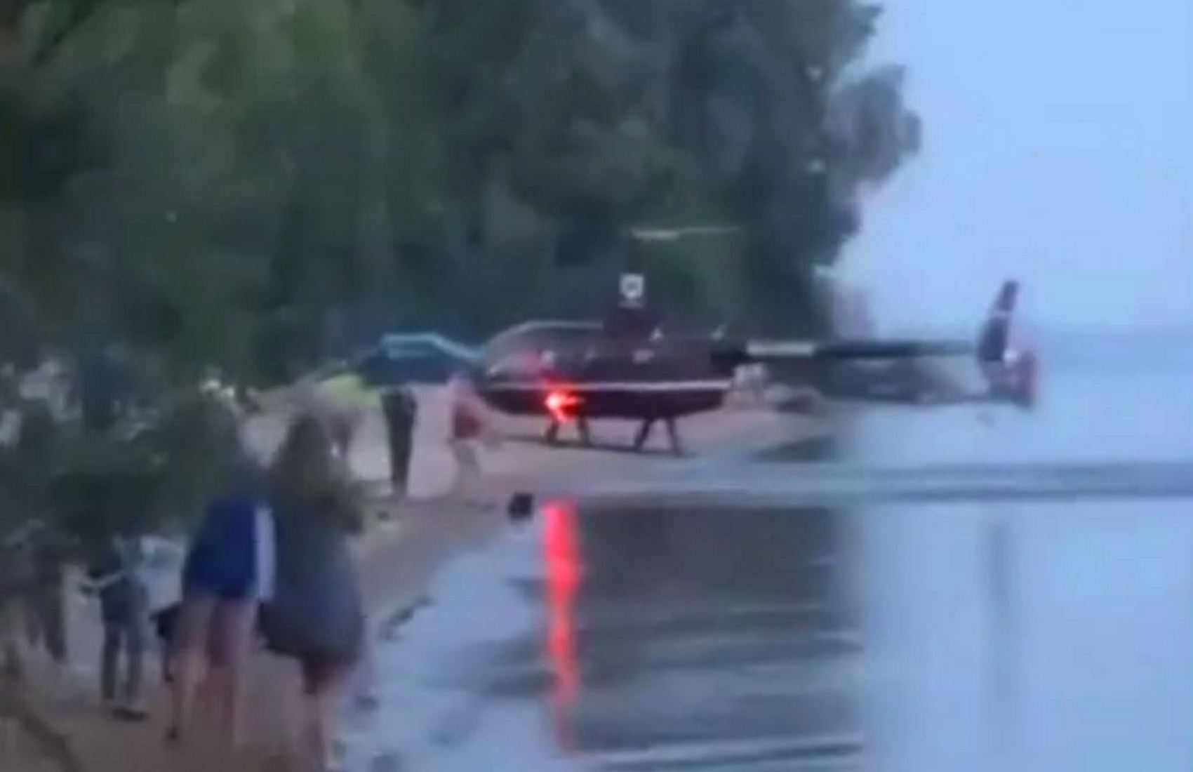 В Татарстане на пляже с отдыхающими приземлился вертолёт (видео)
