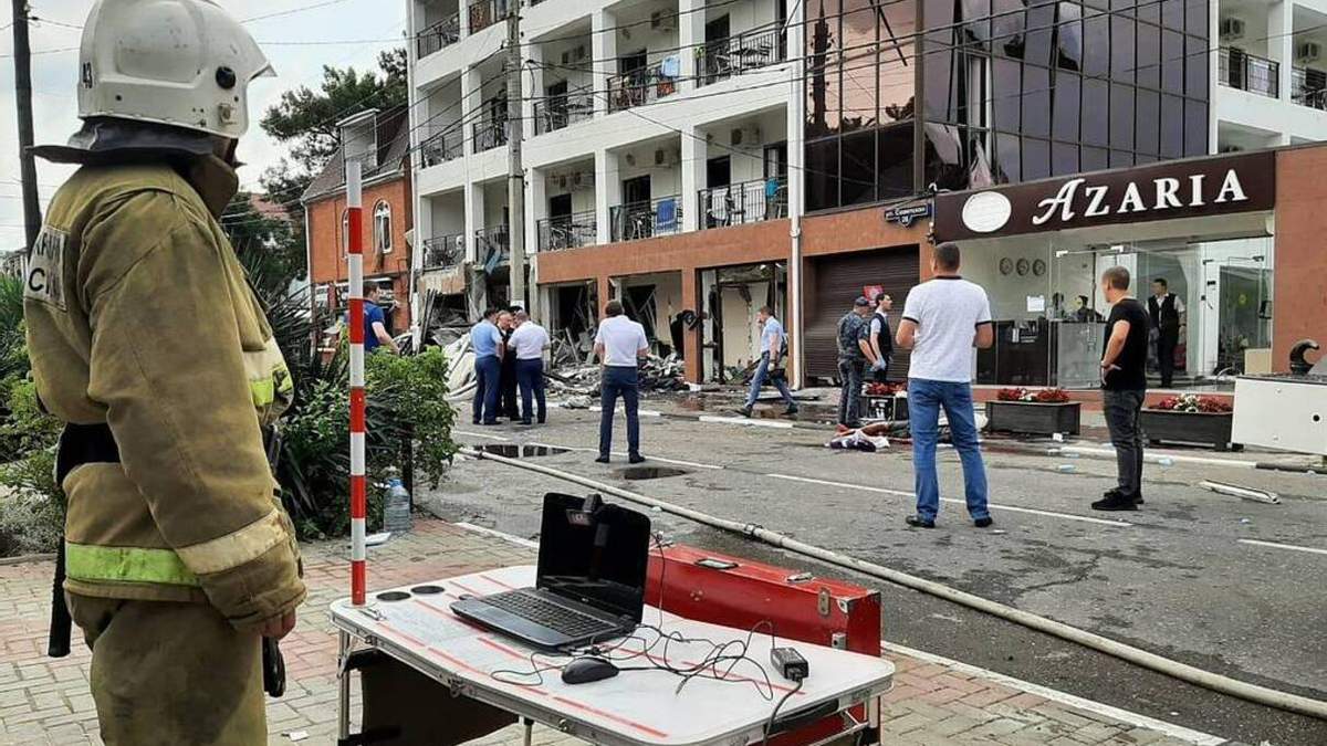 В Геленджике произошел взрыв в гостинице, есть пострадавшие (видео)