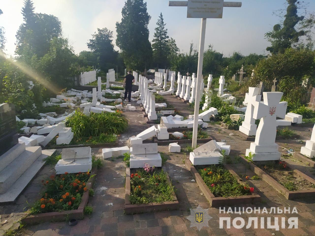 Во Львовской области вандал надругался над могилами сечевых стрельцов
