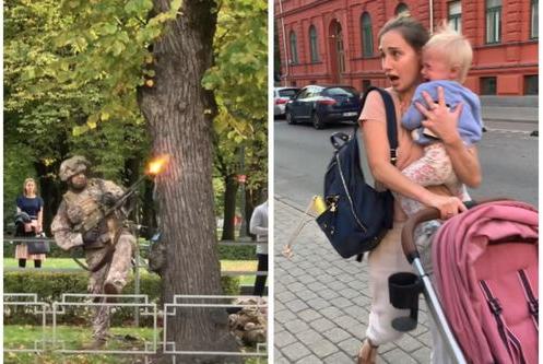 ВС Латвии «воевали с агрессором» в центре Риги, вызвав панику среди местных жителей (видео)