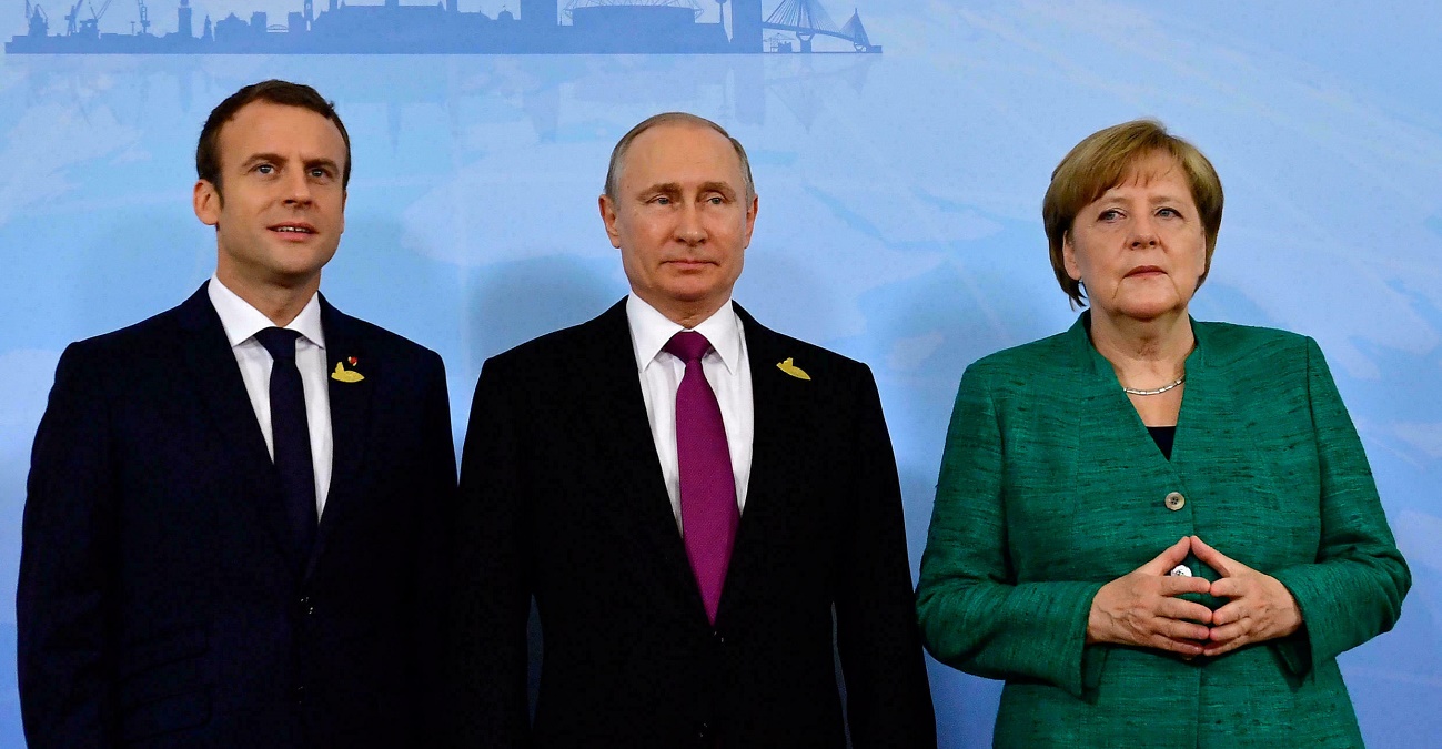 Макрон и Меркель после переговоров с Зеленским пообщались с Путиным