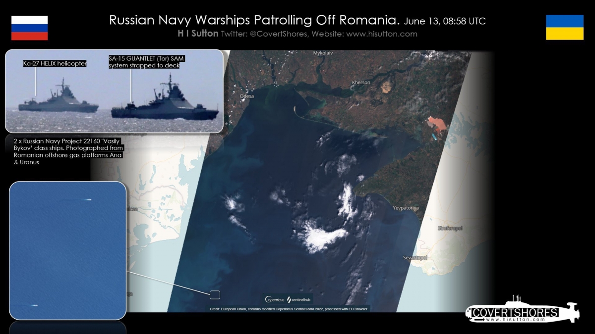 Военные корабли ЧФ РФ вошли в исключительную экономическую зону Румынии (фото) - 1 - изображение
